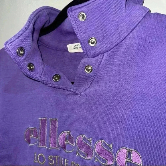 Women’s Vintage 90's Ellesse Big Logo Spell Out Sweatshirt Medium - Picture 3 of 7